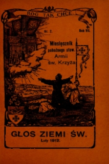 Głos Ziemi Świętej : miesięcznik pobożnego stow. Armii św. Krzyża. 1912, nr 2