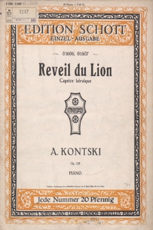 Reveil du lion : caprice héroïque : op. 115 : piano