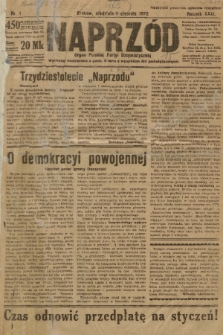 Naprzód : organ Polskiej Partyi Socyalistycznej. 1922, nr 1