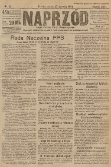 Naprzód : organ Polskiej Partyi Socyalistycznej. 1922, nr 22