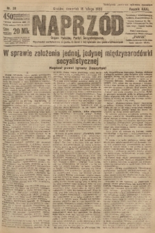 Naprzód : organ Polskiej Partyi Socyalistycznej. 1922, nr 38
