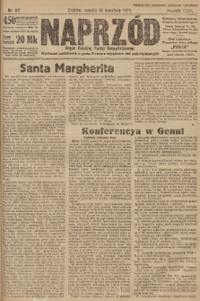 Naprzód : organ Polskiej Partyi Socyalistycznej. 1922, nr 87