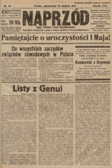 Naprzód : organ Polskiej Partyi Socyalistycznej. 1922, nr 93