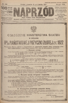 Naprzód : organ Polskiej Partyi Socyalistycznej. 1922, nr 236