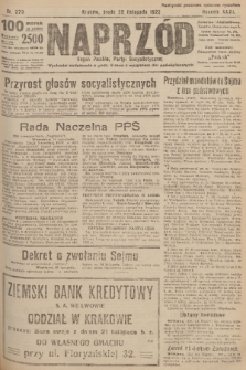 Naprzód : organ Polskiej Partyi Socyalistycznej. 1922, nr 270