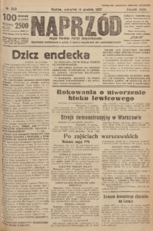 Naprzód : organ Polskiej Partyi Socyalistycznej. 1922, nr 292 [nakład skonfiskowany]