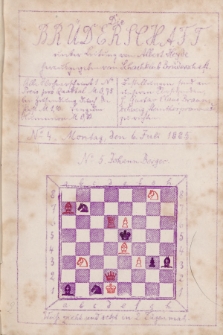 Die Brüderschaft : Schachlischer Wochenblatt. Jg. 1, 1885, No 4