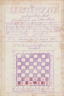 Die Brüderschaft : Schachlischer Wochenblatt. Jg. 1, 1885, No 9