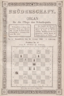 Die Brüderschaft : Organ für die Pflege des Schachspiels. Jg. 2, 1886, No 5