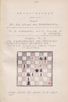 Die Brüderschaft : Organ für die Pflege des Schachspiels. Jg. 2, 1886, No 6