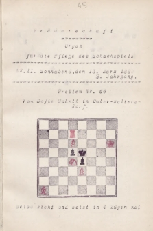 Die Brüderschaft : Organ für die Pflege des Schachspiels. Jg. 2, 1886, No 11