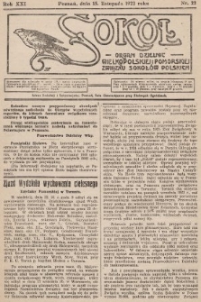 Sokół : organ Dzielnic Wielkopolskiej i Pomorskiej Związku Sokołów Polskich. R. 21, 1922, nr 22