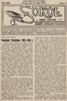 Sokół : organ Dzielnic Wielkopolskiej i Pomorskiej Związku Sokołów Polskich. R. 25, 1926, nr 4