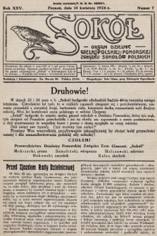 Sokół : organ Dzielnic Wielkopolskiej i Pomorskiej Związku Sokołów Polskich. R. 25, 1926, nr 7