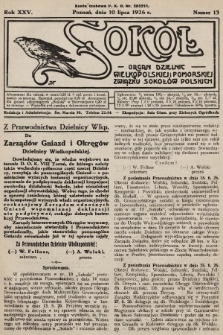 Sokół : organ Dzielnic Wielkopolskiej i Pomorskiej Związku Sokołów Polskich. R. 25, 1926, nr 13