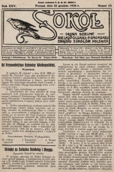 Sokół : organ Dzielnic Wielkopolskiej i Pomorskiej Związku Sokołów Polskich. R. 25, 1926, nr 23