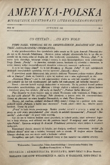 Ameryka-Polska : miesięcznik ilustrowany literacko-ekonomiczny. 1925, nr 1