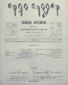 Der Jude. 1899, nr 27-28