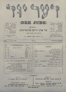 Der Jude. 1901, nr 4