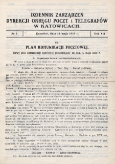 Dziennik Zarządzeń Dyrekcji Okręgu Poczt i Telegrafów w Katowicach. 1939, nr 3