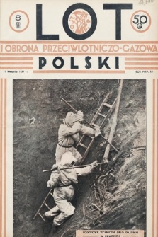Lot i Obrona Przeciwlotniczo-Gazowa Polski. 1934, nr 8