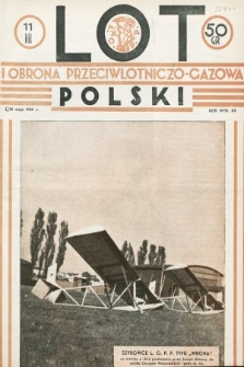 Lot i Obrona Przeciwlotniczo-Gazowa Polski. 1934, nr 11