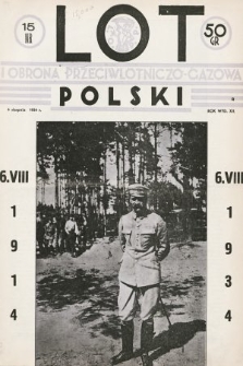 Lot i Obrona Przeciwlotniczo-Gazowa Polski. 1934, nr 15