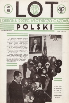 Lot i Obrona Przeciwlotniczo-Gazowa Polski. 1934, nr 21