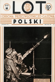 Lot i Obrona Przeciwlotniczo-Gazowa Polski. 1934, nr 23