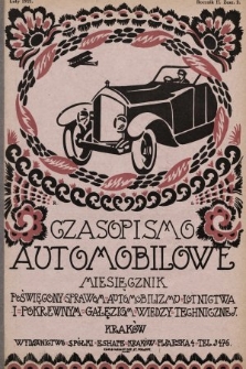 Czasopismo Automobilowe : miesięcznik poświęcony sprawom automobilizmu, lotnictwa i pokrewnym gałęziom wiedzy technicznej. 1921, nr 2