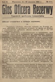 Głos Oficera Rezerwy : tygodnik społeczny bezpartyjny. 1924, nr 3/11