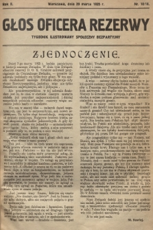 Głos Oficera Rezerwy : tygodnik ilustrowany społeczny bezpartyjny. 1924, nr 10/18