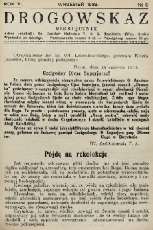 Drogowskaz : pismo rekolekcyjne z Trzebini. 1933, nr 9