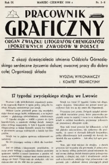 Pracownik Graficzny : organ Związku Litografów, Chemigrafów i Pokrewnych Zawodów w Polsce. 1936, nr 3-6