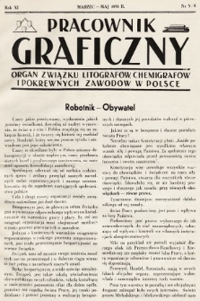 Pracownik Graficzny : organ Związku Litografów, Chemigrafów i Pokrewnych Zawodów w Polsce. 1938, nr 3-5