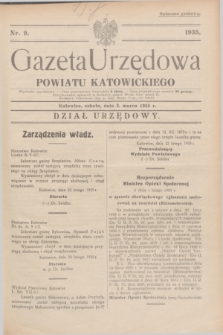 Gazeta Urzędowa Powiatu Katowickiego. 1935, nr 9 (2 marca)