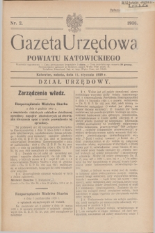 Gazeta Urzędowa Powiatu Katowickiego. 1936, nr 2 (11 stycznia)