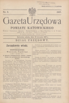 Gazeta Urzędowa Powiatu Katowickiego. 1937, nr 2 (16 stycznia)