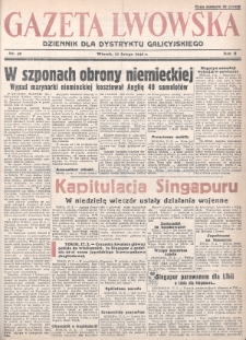 Gazeta Lwowska : dziennik dla Dystryktu Galicyjskiego. 1942, nr 40