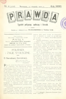 Prawda : tygodnik polityczny, społeczny i literacki. 1912, nr 4