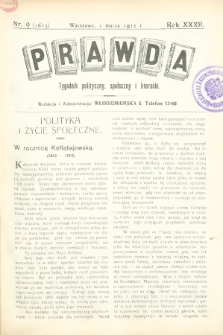 Prawda : tygodnik polityczny, społeczny i literacki. 1912, nr 9