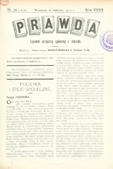 Prawda : tygodnik polityczny, społeczny i literacki. 1912, nr 14