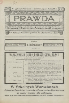 Prawda : tygodnik polityczny, społeczny i literacki. 1912, nr 43