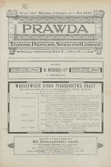 Prawda : tygodnik polityczny, społeczny i literacki. 1912, nr 46