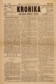 Kronika : pismo polityczne, ekonomiczne i literackie. 1880, nr 72