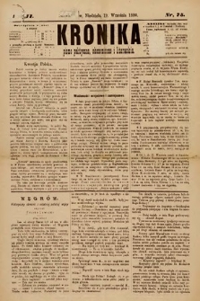 Kronika : pismo polityczne, ekonomiczne i literackie. 1880, nr 75