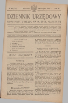 Dziennik Urzędowy Komisariatu Rządu na M. Stoł. Warszawę. R.6, № 57 (10 sierpnia 1925) = № 1078