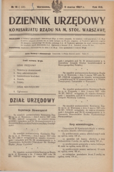 Dziennik Urzędowy Komisarjatu Rządu na M. Stoł. Warszawę. R.8, № 18 (9 marca 1927) = № 1235