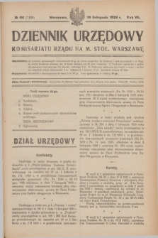 Dziennik Urzędowy Komisarjatu Rządu na M. Stoł. Warszawę. R.7, № 86 (10 listopada 1926) = № 1204
