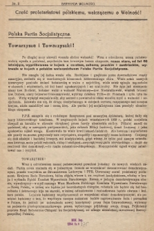 Barykada Wolności : tygodnik polityczny P.P.S. na terenach wyzwolonych. R.1, № 1 (10 września 1944)